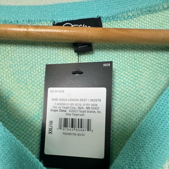 NWT Art Class Daisy Floral Print Blue Cardigan Sweater Button Down XXL 18 Girls - Picture 7 of 9